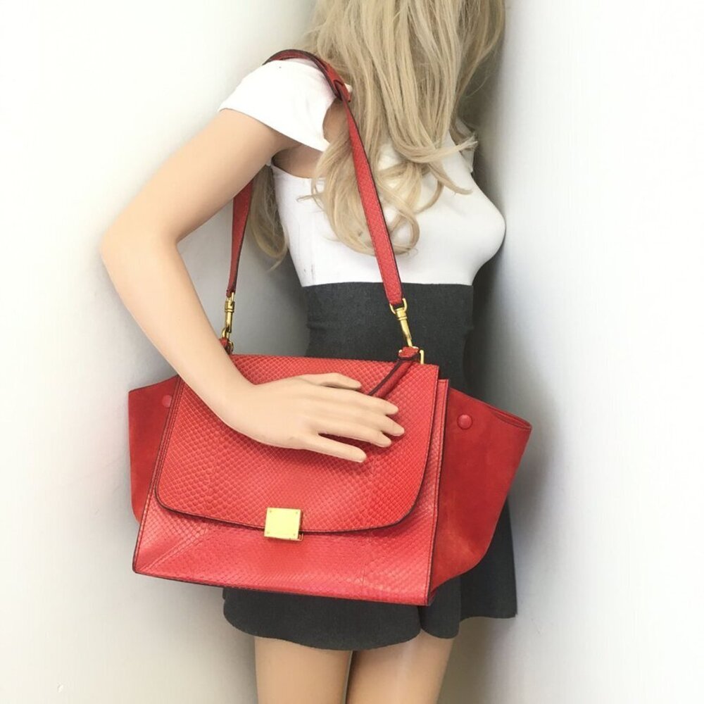 Celine Medium Python Trapeze - image 14